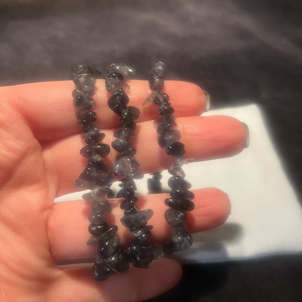 Genuine Iolite Chip Bracelets